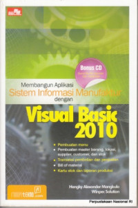 Image of Membangun Aplikasi Sistem Informasi Manufaktur Dengan Visual Basic 2010
